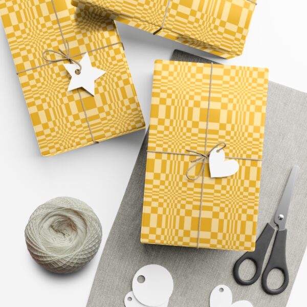 BINAKOL YELLOW & GOLD WRAPPING PAPER